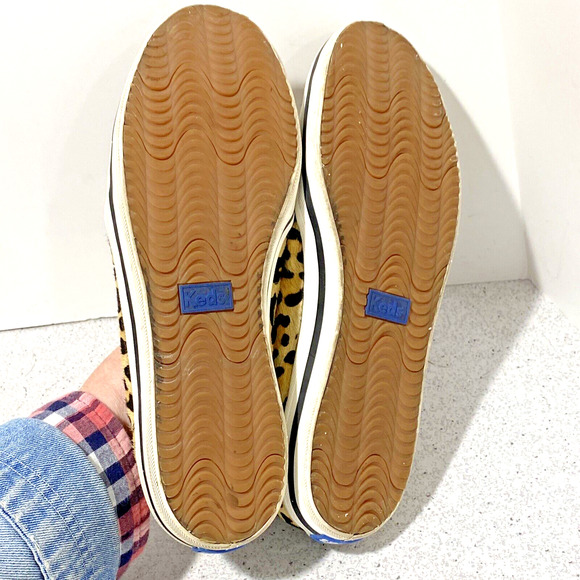 Keds x kate spade Double Decker Sneakers Leopard Print Fur Flats Shoes US 9.5M - Picture 12 of 12